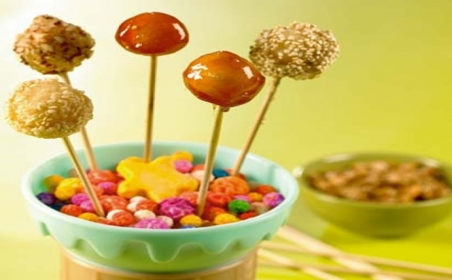 Chupetines de yacón